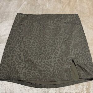 Leopard Print Mini Skirt